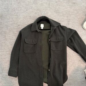 Green button up jacket